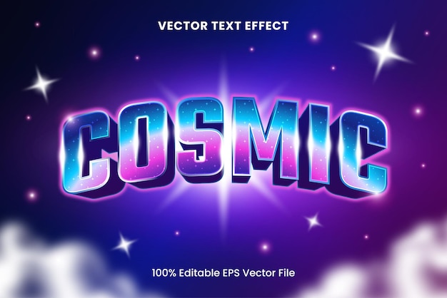 Cosmic Nebula Editable Vector Text Effect