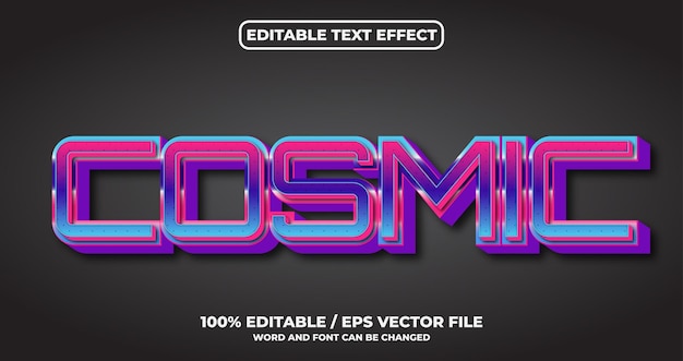 Cosmic text effect style