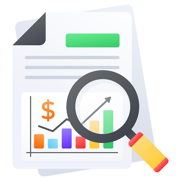 Cost vs Sales Analyzer concept Browse server accounts vector color icon design Web hosting service