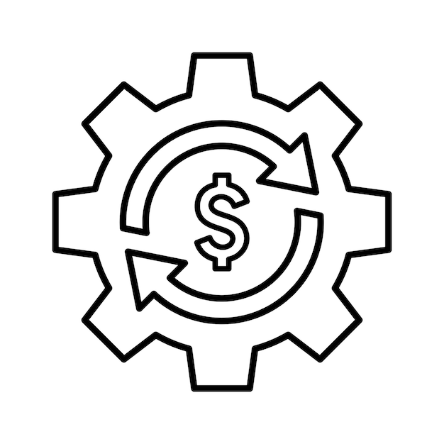 Costs Optimization Icon Line outline design