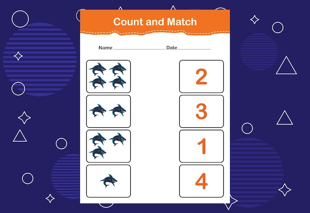count and match with the correct number matching education game count how many items and choose the correct number