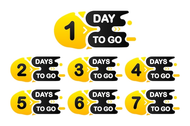 countdown days to go event banner sale time countdown there are days to go vector