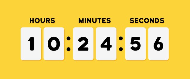countdown icon days hours and minute left vector on isolated white background eps 10