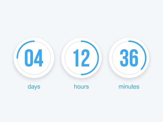 Countdown web timer clock vector