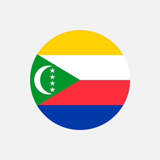 Country Comoros Comoros flag Vector illustration