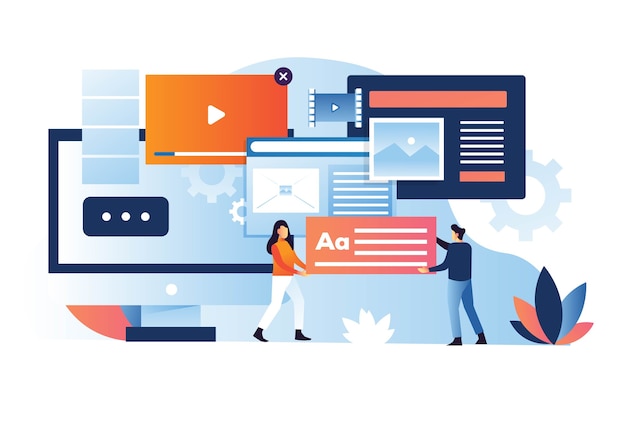 Couple bring a placeholder text in content management system