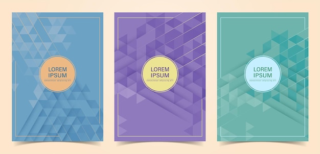 Cover design template abstract modern with triangle shape pattern. vector illustration