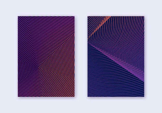 Cover design template set Abstract lines modern b