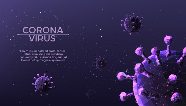 Covid virus background Corona medical germ abstract 3d cell safety and selfcare pathogen and bacteria backdrop Computer wallpaper or banner Covid19 pandemic illustration vector concept