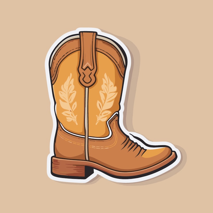 Vektör cowboy boot cartoon vector