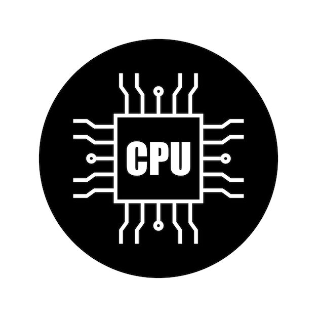 CPU icon vector for apps or web