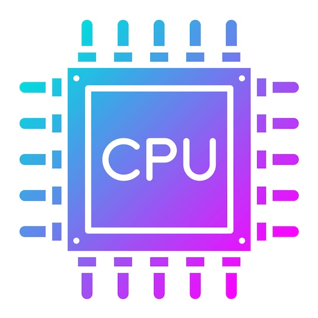 CPU vector icon Can be used for Computer and Hardware iconset