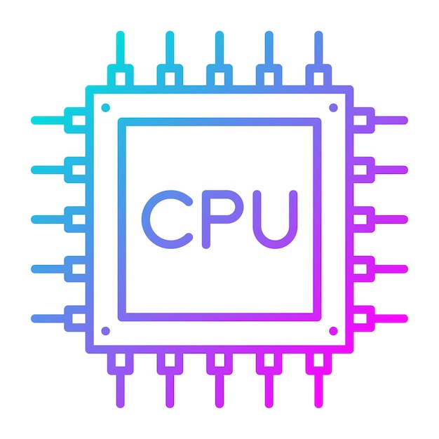 CPU vector icon Can be used for Computer and Hardware iconset