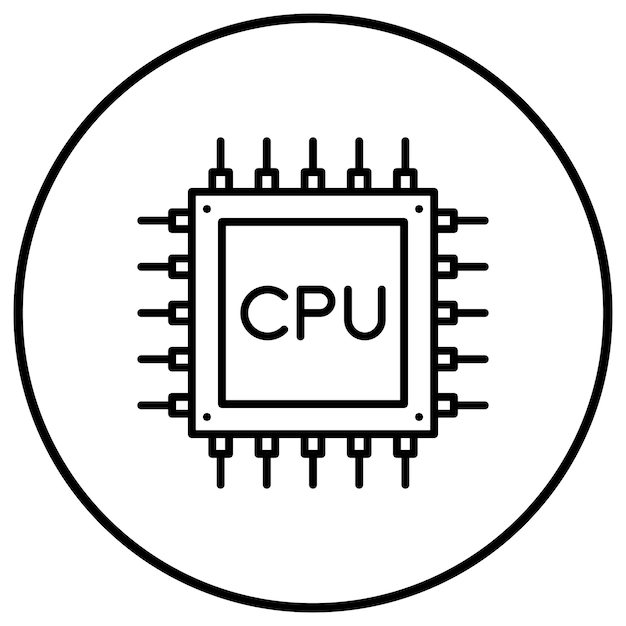 cpu vector icon can be used for computer and hardware iconset
