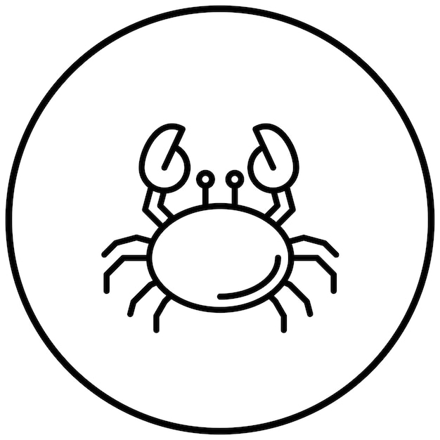 Crab vector icon Can be used for Beach Resort iconset