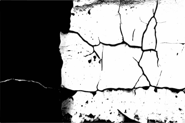 Cracks in a wall Vector grunge cracked texture background grunge design crack texture background