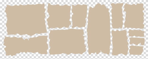 Craft torn ripped paper rectangle shape