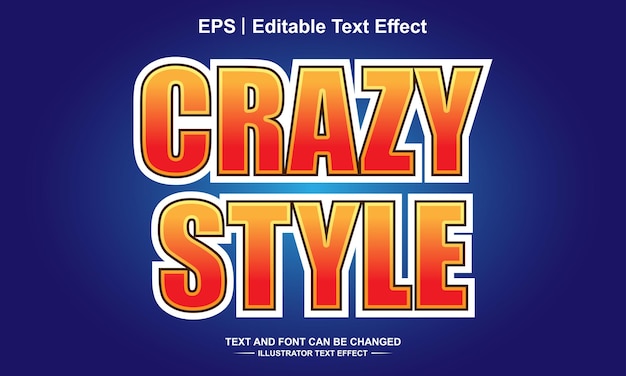 Crazy style editable text effect
