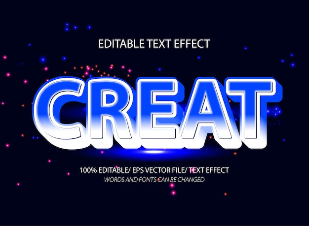 Creat editable text effect and editable text style