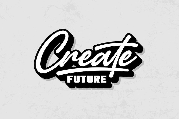Vektör create future - a bold typographic statement