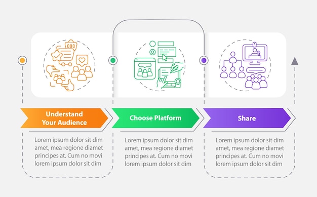 create micro community for business rectangle infographic template