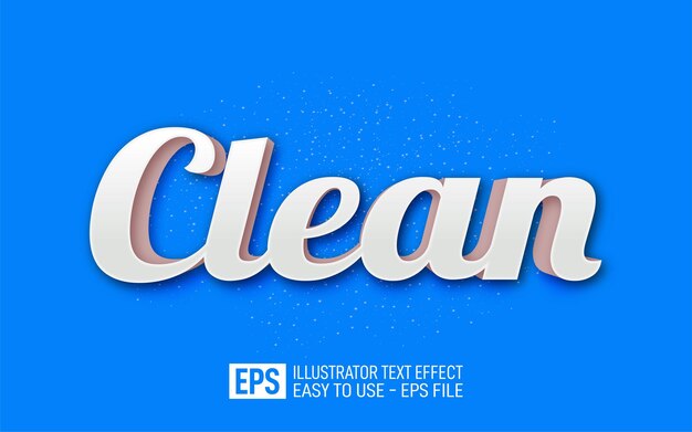 Creative 3d text Clean editable text effect template