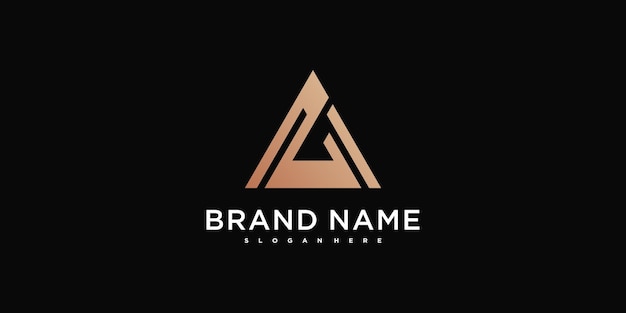 Creative abstract initial letter A logo design Preamium Vector