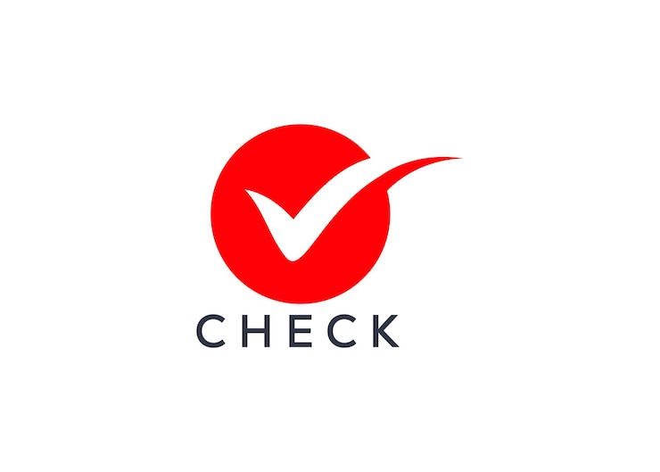 Vektör creative and minimal check mark logo vector template abstract check logo work done logo