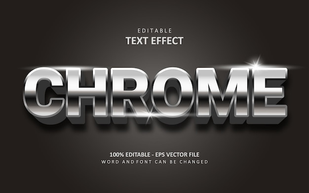 Creative chrome text effect