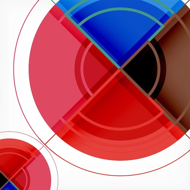creative circles geometric abstract background with 3d effect