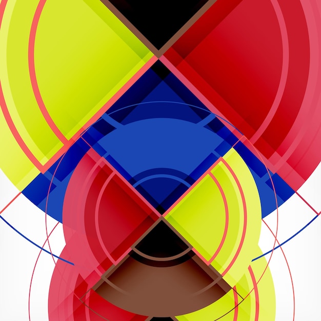 creative circles geometric abstract background with 3d effect