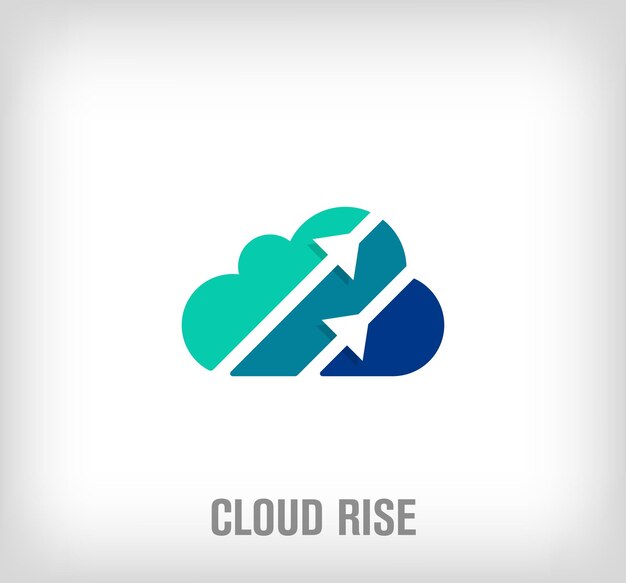 creative cloud upgrade logo unique color transitions global climate development corporate logo