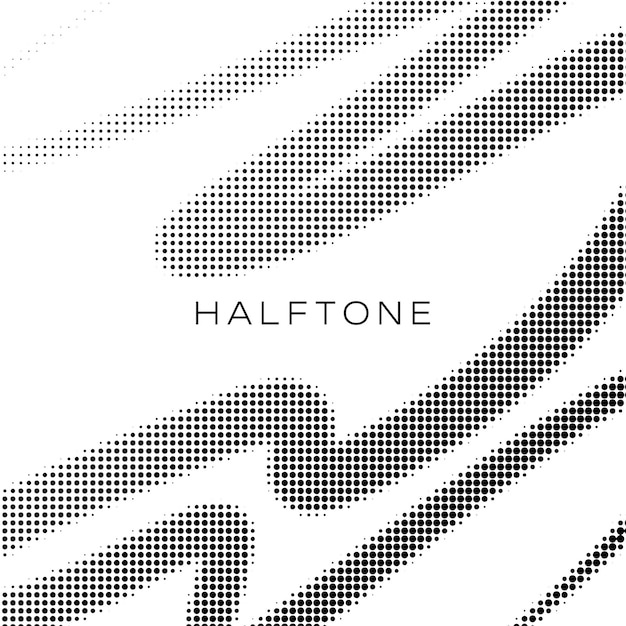creative color halftone random waves