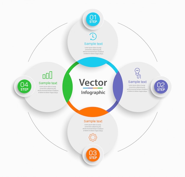 creative concept for infographic diagram with 4 steps