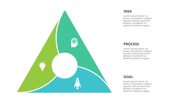 Creative concept for infographic with 3 steps options parts or processes Business data visualization