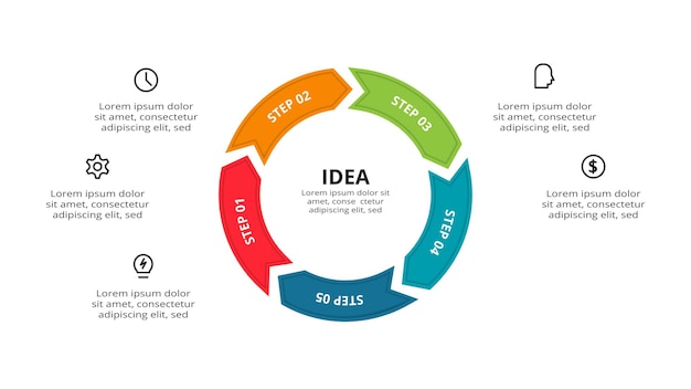 Creative concept for infographic with 5 steps options parts or processes