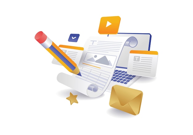 Creative concept for web developer blog layout