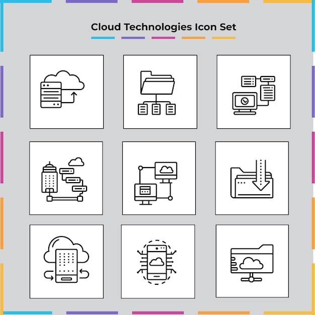 Creative Data Management 25 Glyph Solid Black icon pack Such As eye server hand sd cloud