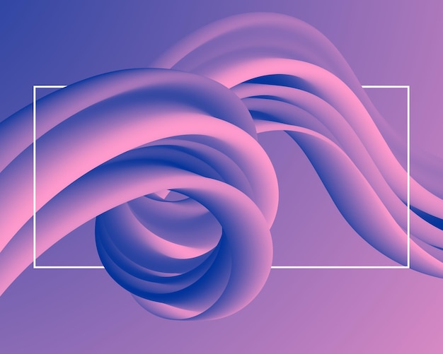 Creative design 3d flow shape Liquid wave backgrounds Vector illustration