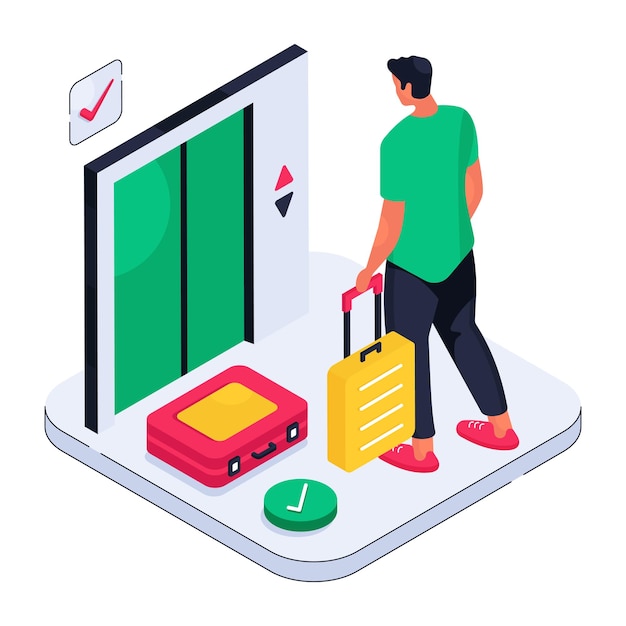 Creative design illustration of tourist