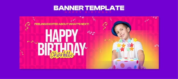 Creative Happy Birthday Banner Design