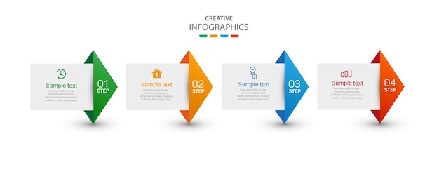creative   infographic template with icons and 4 options