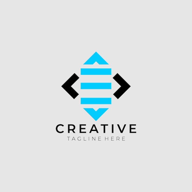 Creative Letter E Logo Design Vector Template. Initial Letter E Logo Design