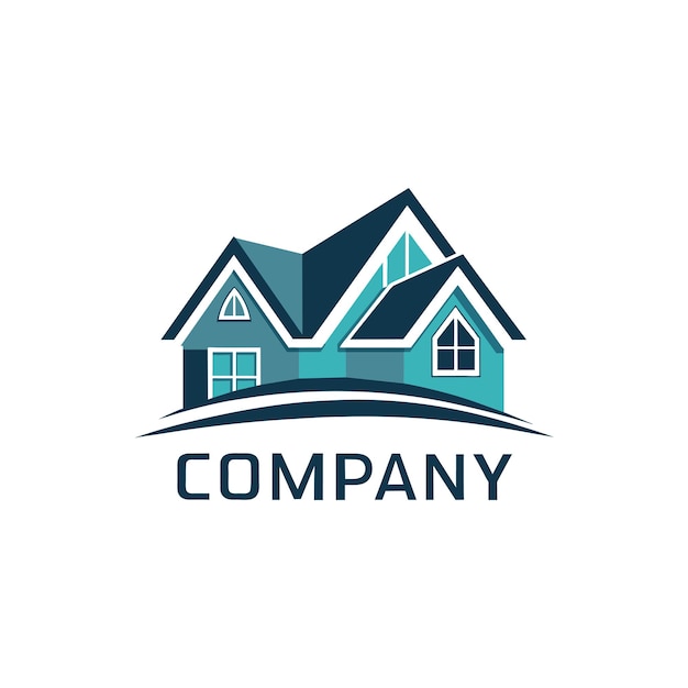 creative logo design for real estate company vector illustration