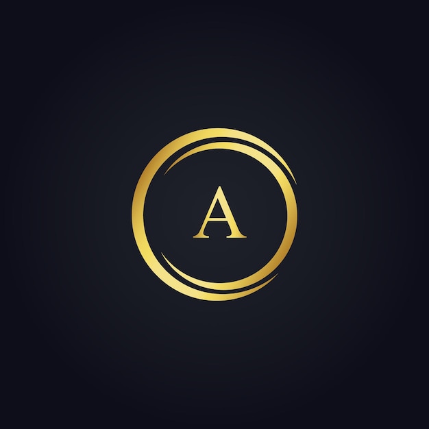 Creative logo hw letter logo in gold color logo