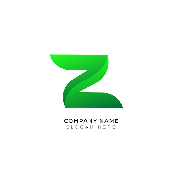 Creative minimal 3d letter z logo design