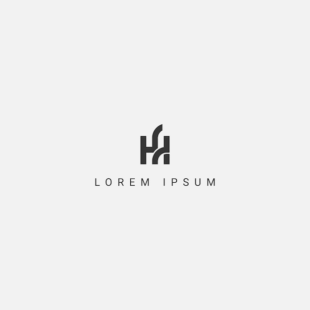 creative minimal hf fh letter business logo initial based monogram icon vector