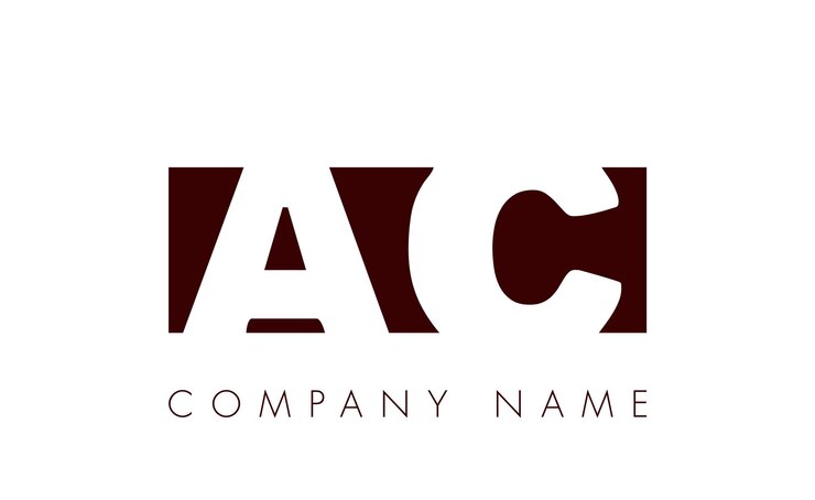 Vektör creative modern letters ac abstract logo designs