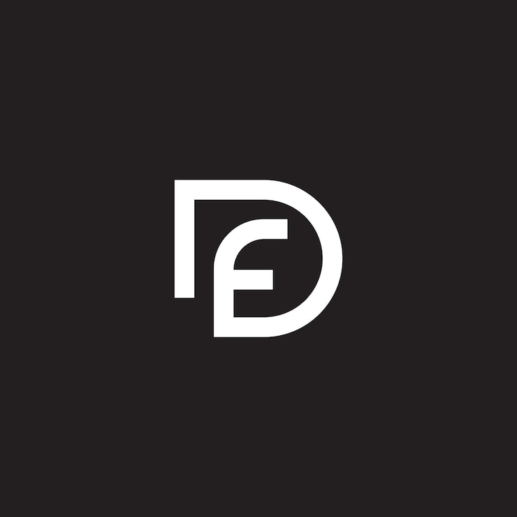 Vektör creative monogram trendy initial letter df fd logo vector template.