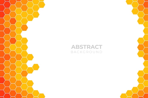 Creative orange hexagon shape abstract background vector